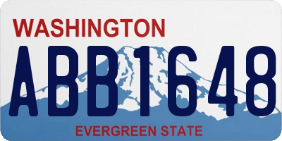WA license plate ABB1648