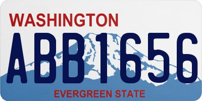WA license plate ABB1656
