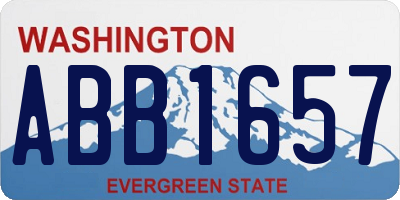 WA license plate ABB1657