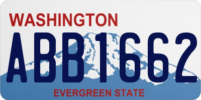 WA license plate ABB1662