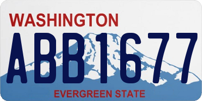 WA license plate ABB1677
