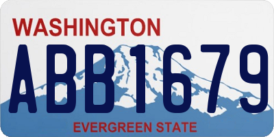 WA license plate ABB1679