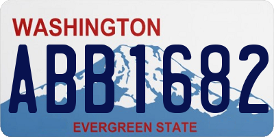 WA license plate ABB1682