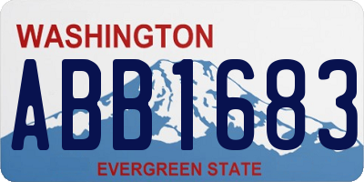 WA license plate ABB1683