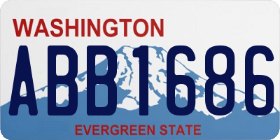 WA license plate ABB1686