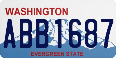 WA license plate ABB1687