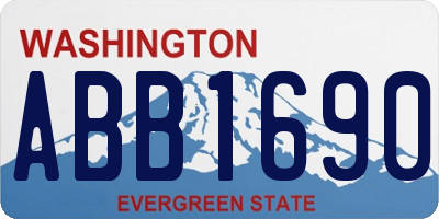 WA license plate ABB1690