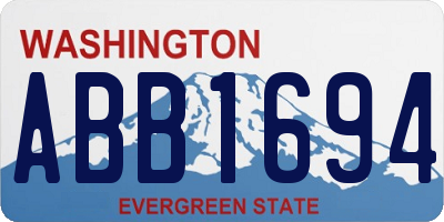 WA license plate ABB1694