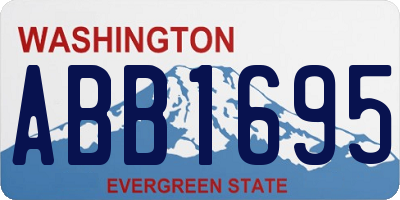 WA license plate ABB1695