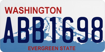 WA license plate ABB1698