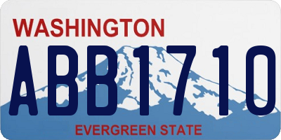 WA license plate ABB1710