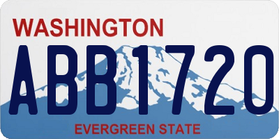 WA license plate ABB1720
