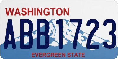 WA license plate ABB1723