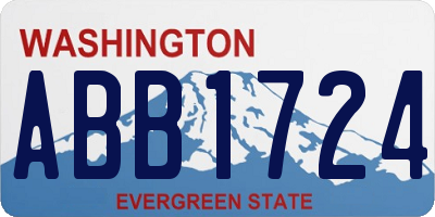 WA license plate ABB1724