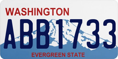 WA license plate ABB1733