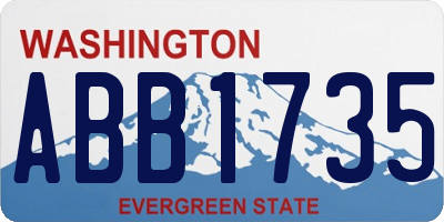 WA license plate ABB1735