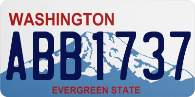 WA license plate ABB1737