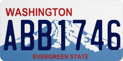 WA license plate ABB1746