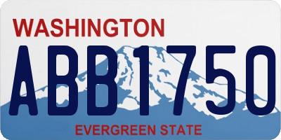 WA license plate ABB1750