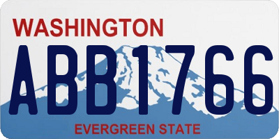 WA license plate ABB1766