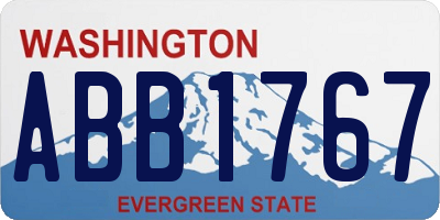 WA license plate ABB1767