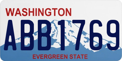 WA license plate ABB1769