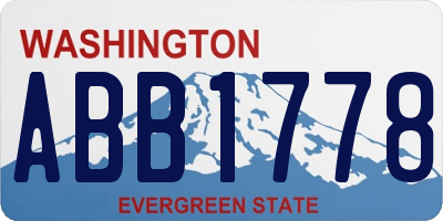 WA license plate ABB1778