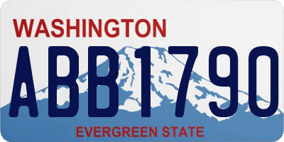 WA license plate ABB1790