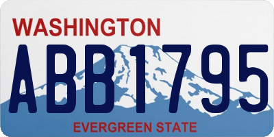 WA license plate ABB1795