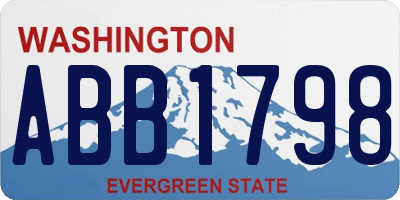 WA license plate ABB1798