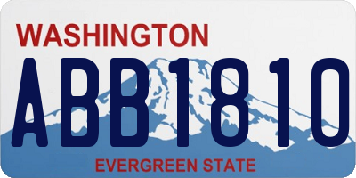 WA license plate ABB1810