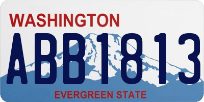 WA license plate ABB1813