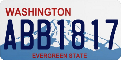 WA license plate ABB1817
