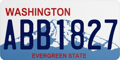 WA license plate ABB1827