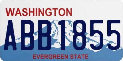 WA license plate ABB1855