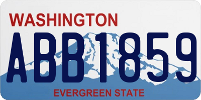 WA license plate ABB1859