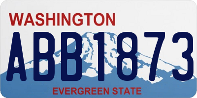 WA license plate ABB1873