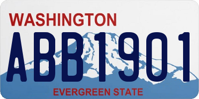 WA license plate ABB1901