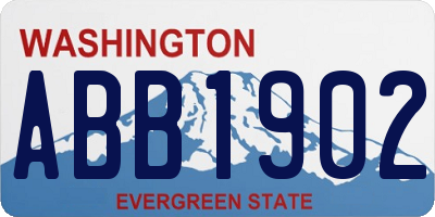 WA license plate ABB1902