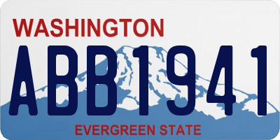 WA license plate ABB1941