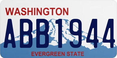 WA license plate ABB1944