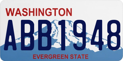 WA license plate ABB1948