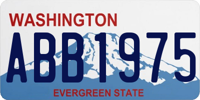 WA license plate ABB1975