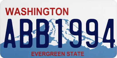 WA license plate ABB1994