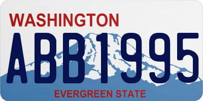 WA license plate ABB1995