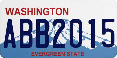 WA license plate ABB2015