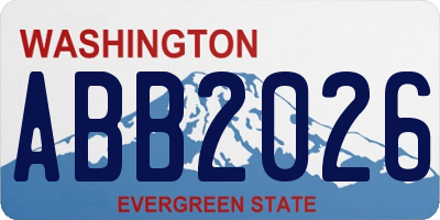 WA license plate ABB2026
