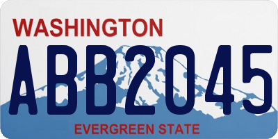 WA license plate ABB2045