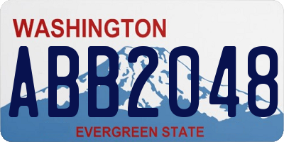 WA license plate ABB2048