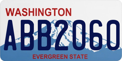 WA license plate ABB2060